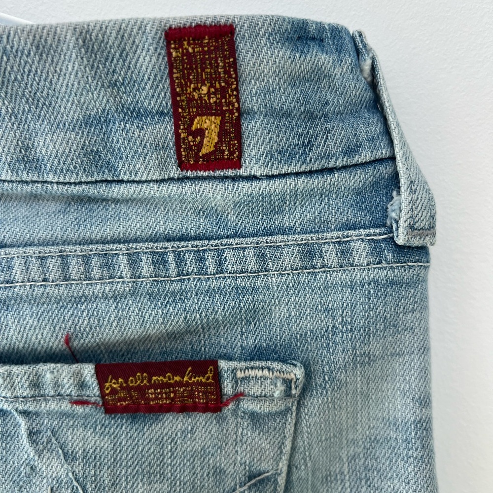 Mid Rise Denim Jeans Short 7 For All Mankind size 26 - Picture 4 of 10